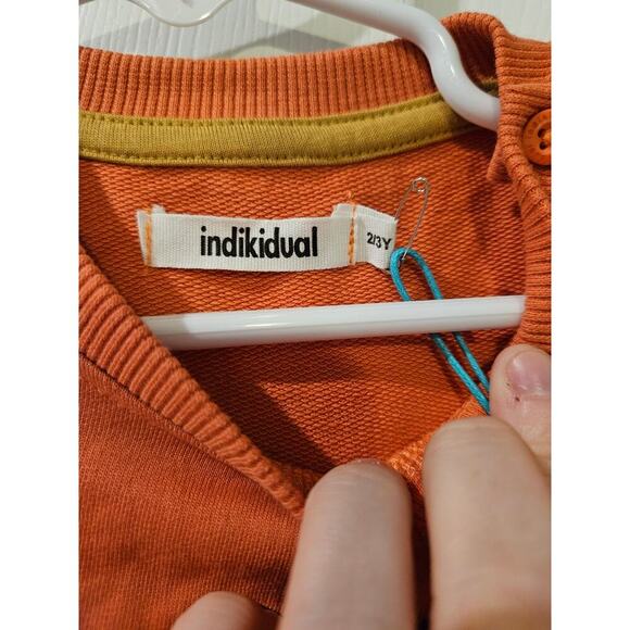 Indikidual Orange Zig Zag Cactus Long Sleeve Sweatshirt Size 2/3y‎ NWT - Picture 6 of 9